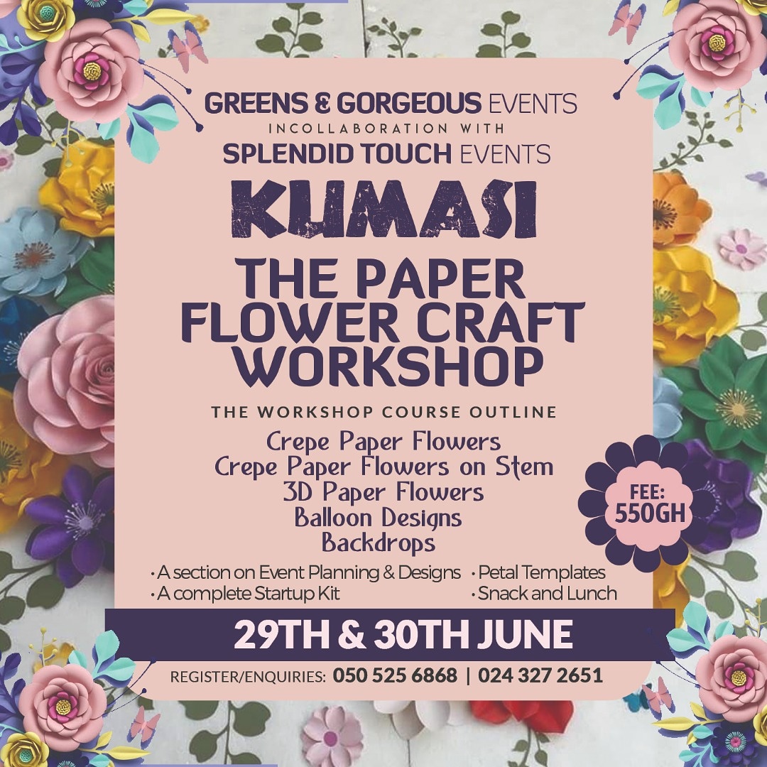 3D paper flower craft workshop